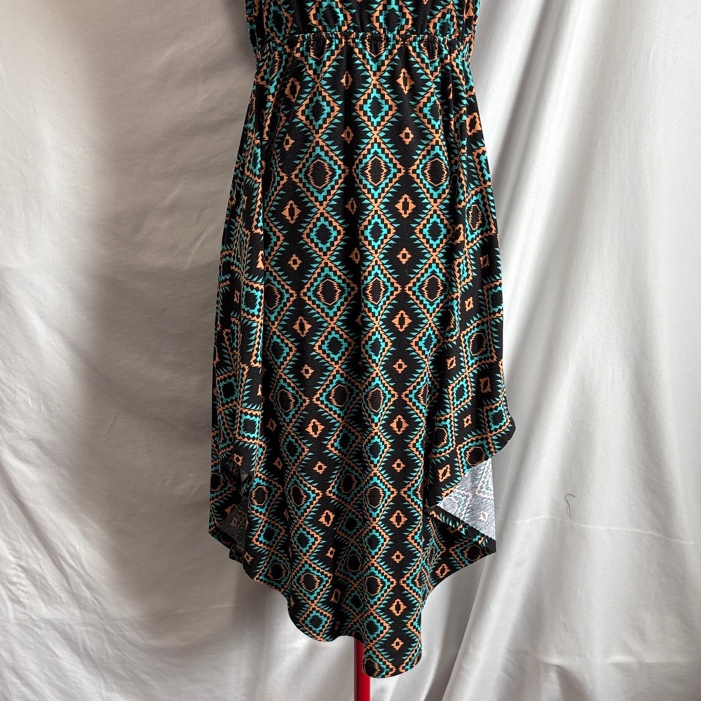 Xhilaration Black and Teal High Low Dress - Picture 3 of 7